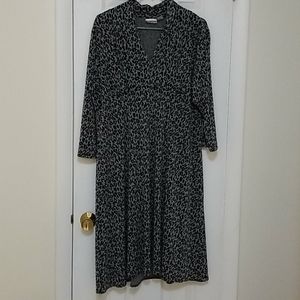 Chico's black & gray leopard print dress